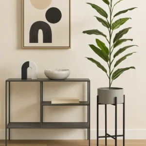 Cole Grey & Black Floor Standing Plant Pot
